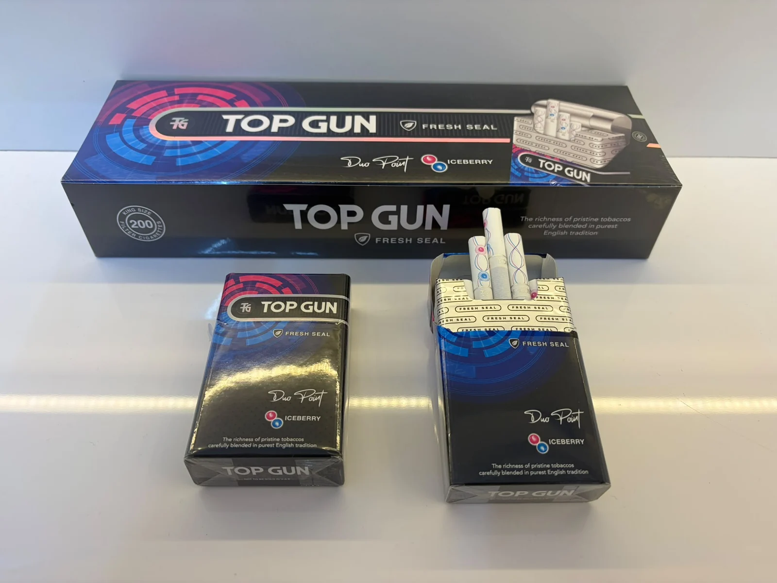 Top Gun Duo Point Iceberry pack and carton