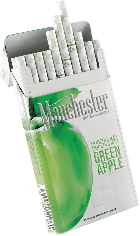 Manchester Super Slim Fruity Green Apple pack