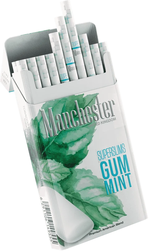 Manchester Super Slim Fruity Gum Mint pack