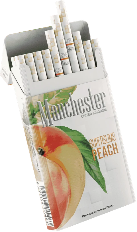 Manchester Super Slim Fruity Peach pack