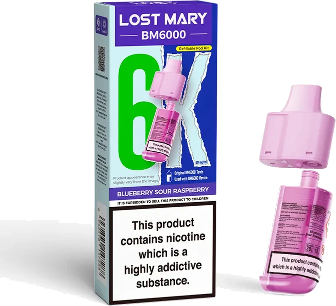 E-Cigarettes & Vape Lostmary bm6000 Blueberry Sour Raspberry